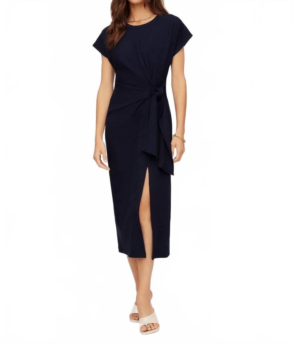 NEW FIFTEEN TWENTY women's marissa side-knot dress in navy